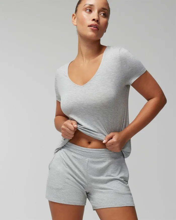 Soma Cool Nights Pajama Shorts Black Women Matching Sets and Separates
