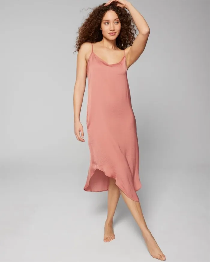 Soma Crinkle Satin Midi Gown Clay Rose Women Matching Sets and Separates