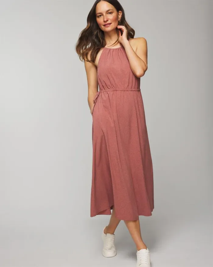Soma Everstretch Relaxed Travel Bra Dress Crossdye Make Me Blush Women Midi Dresses
