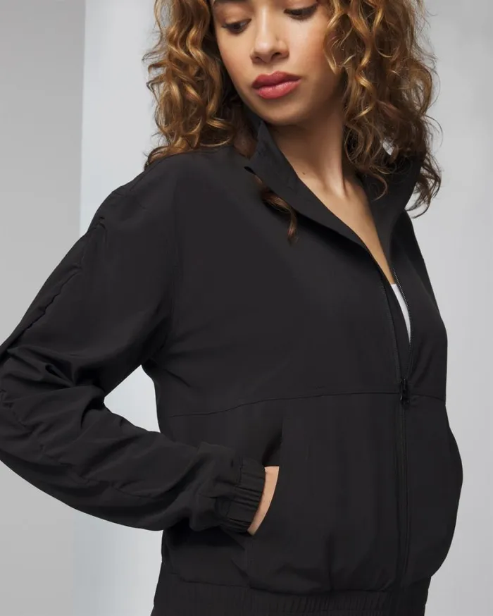 Soma Everstretch Relaxed Zip Jacket Polar Night Women Sweaters and Jackets