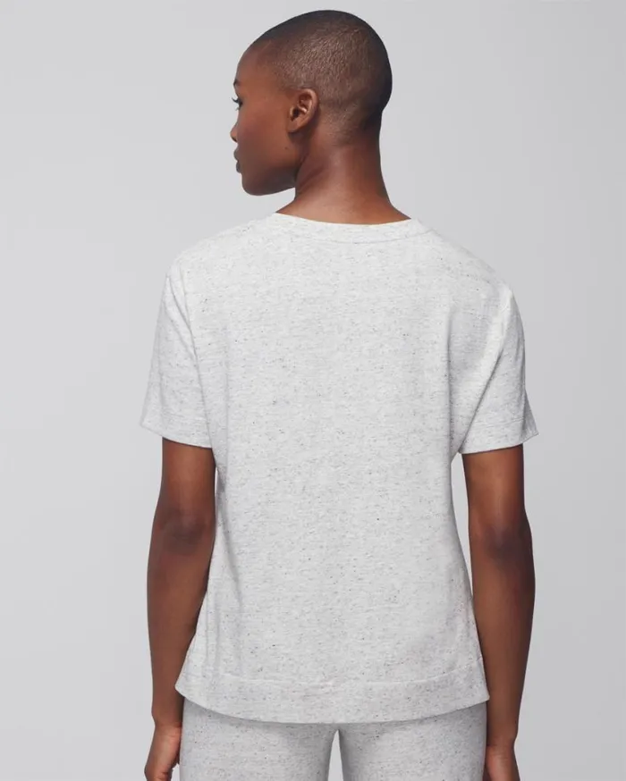 Soma Most Loved Cotton ShortSleeve Pocket Tee Heather Agate Women Matching Sets and Separates