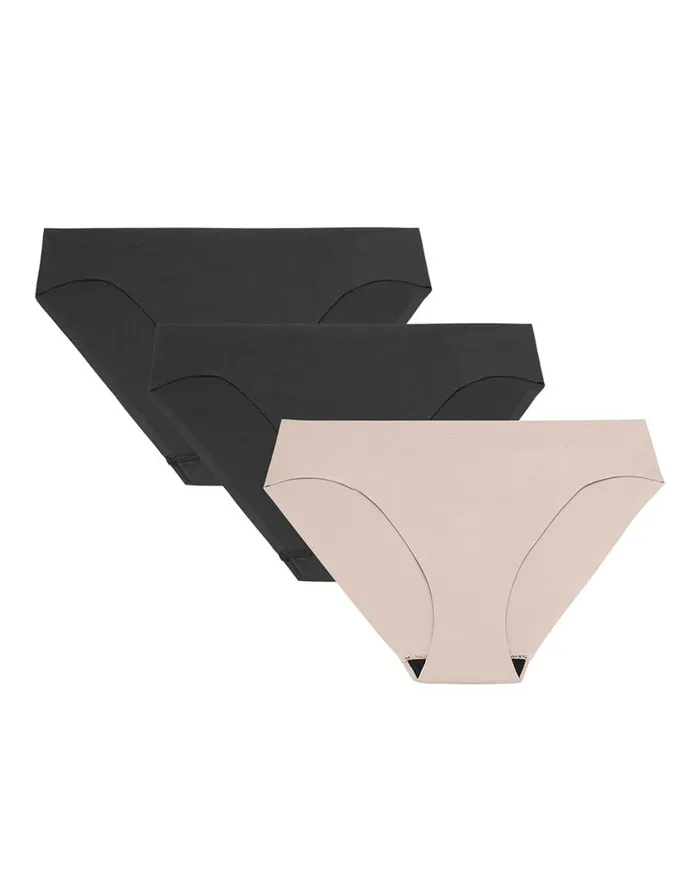 Soma Proof 3Pack LeakResistant Everyday Bikini Blacksand Multi Pack Women Panties