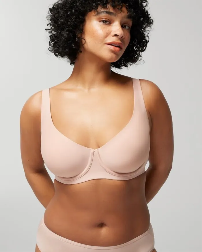 Soma Soma Essentials Unlined Scoop Balconette Bra Red Vamp Women Bras