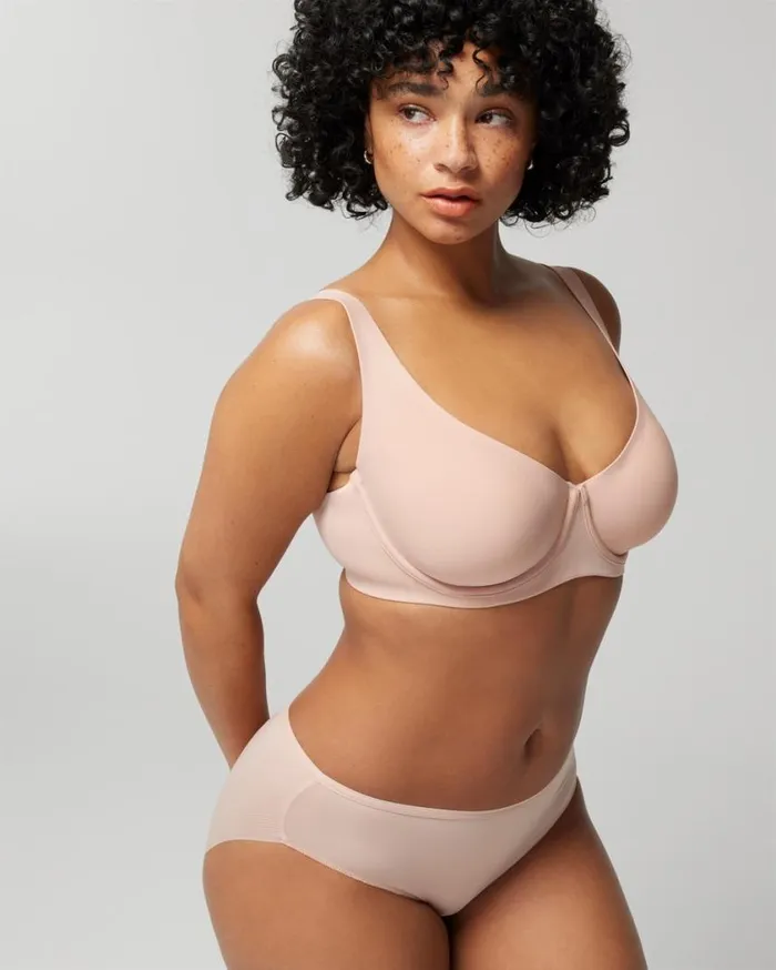 Soma Soma Essentials Unlined Scoop Balconette Bra Red Vamp Women Bras