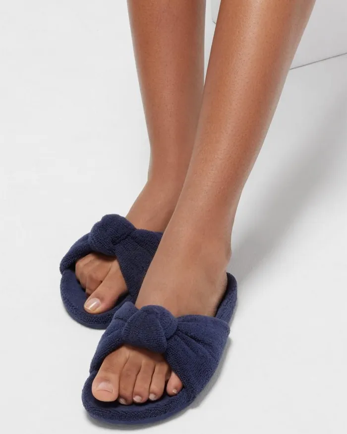 Soma Terry Knot Slippers Nightfall Navy Women Slippers and Accessories