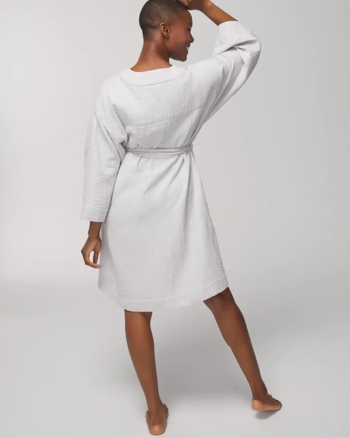 Soma Textured Cotton Robe Creme Brulee Women Matching Sets and Separates
