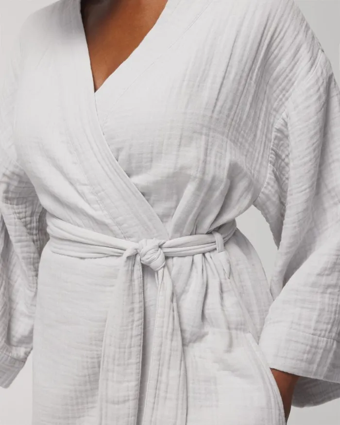 Soma Textured Cotton Robe Creme Brulee Women Matching Sets and Separates