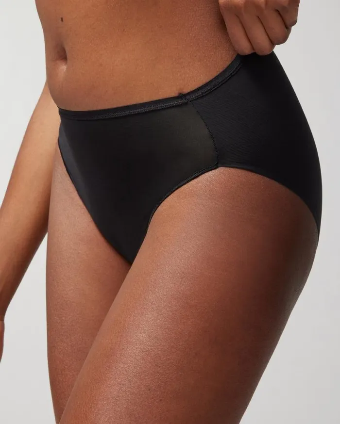 Soma Vanishing Edge Microfiber High Leg Warm Sienna Women Lingerie