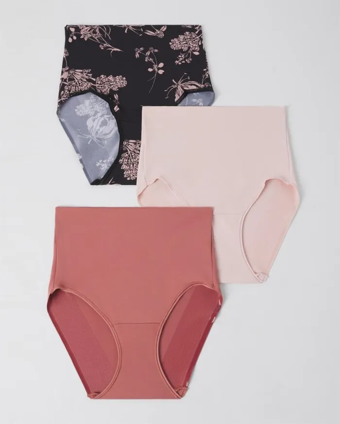Soma Vanishing Tummy Retro Brief 3 Pack Party Pink Multipack Women Panties