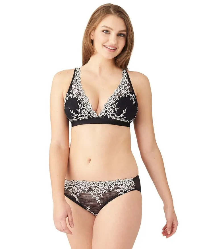 Soma Wacoal Embrace Lace Soft Cup Bra Black Women Bras