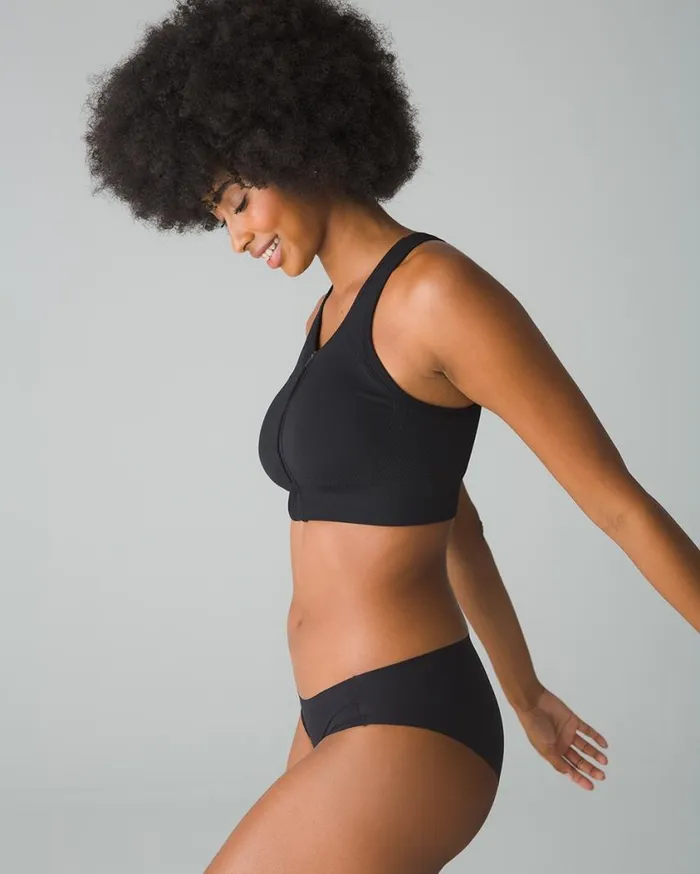 Soma Zip Front Sport Bra Nightfall Navy Women Bras