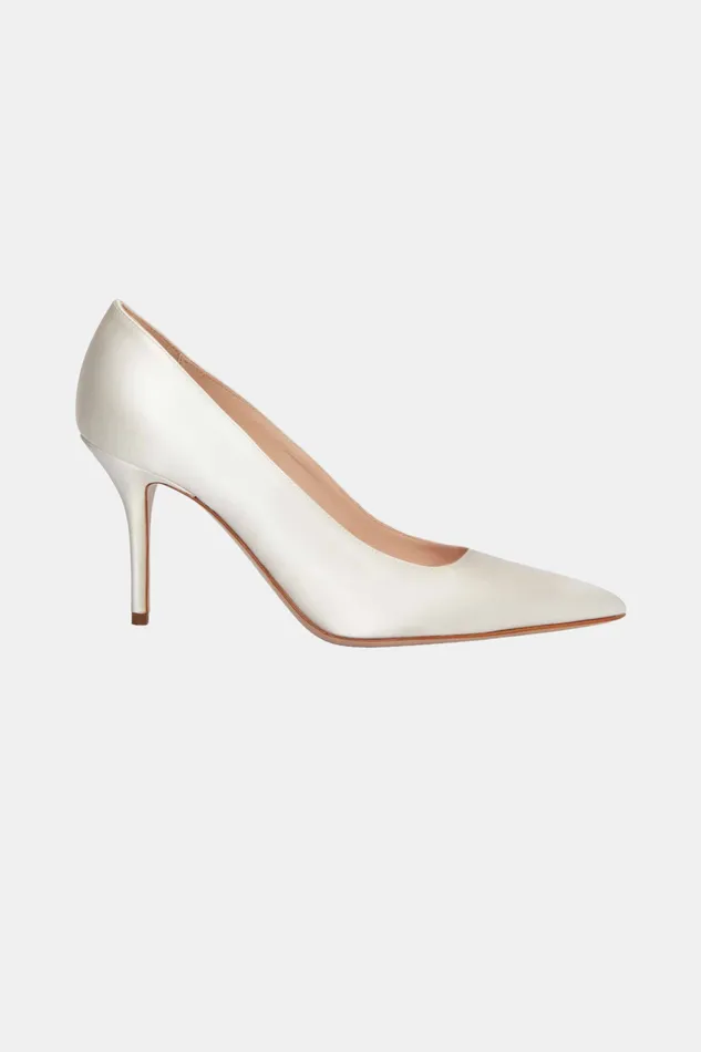 Sophia Shoe In Ivory Satin Women Shoes Emilia Wickstead