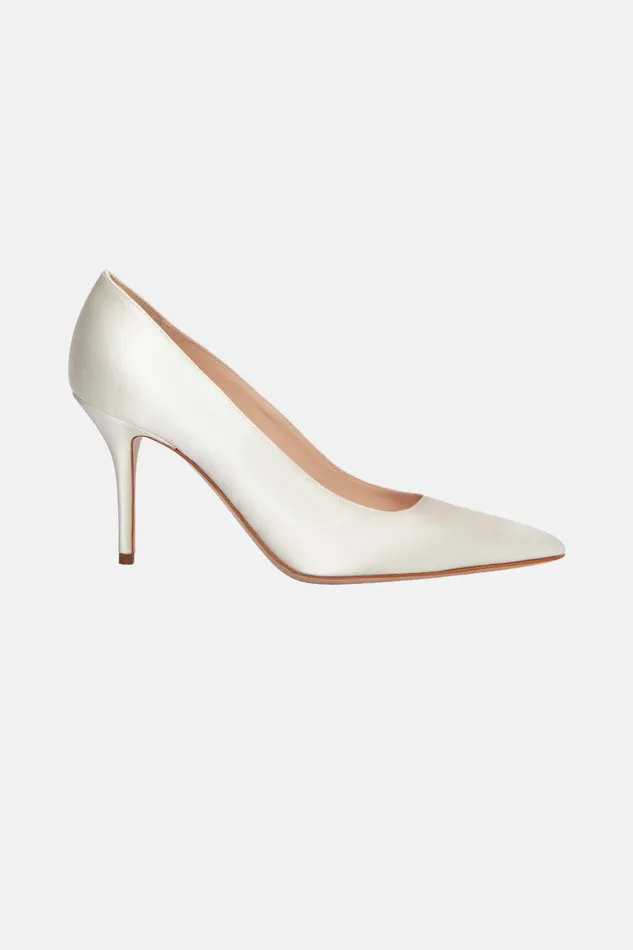 Sophia Shoe In Ivory Satin Women Shoes Emilia Wickstead Sophia Shoe In Ivory Satin Women Shoes Emilia Wickstead