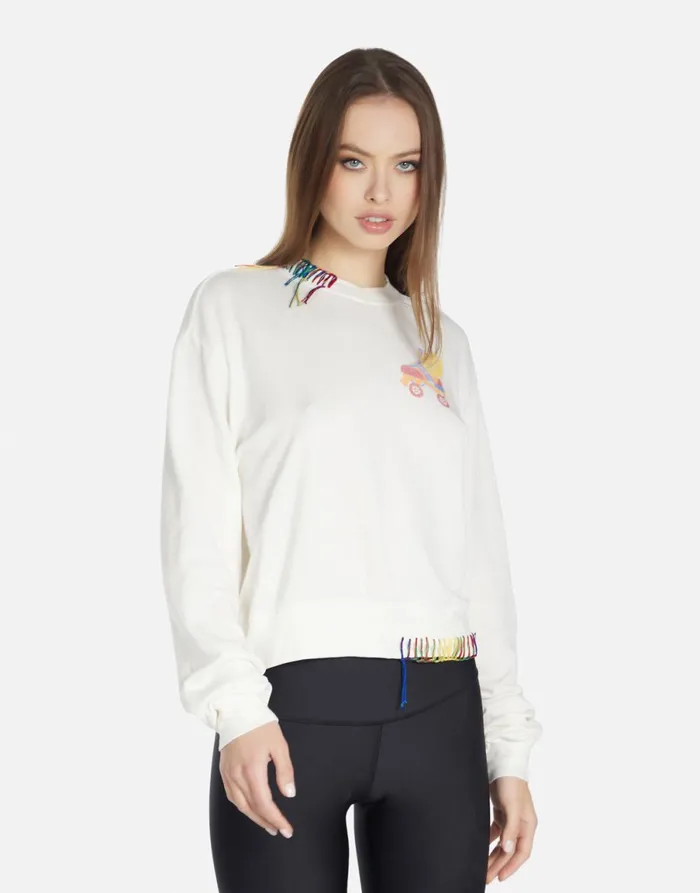 Spalding Retro Skate Milk Women039s Lauren Moshi Sweaters and Knits