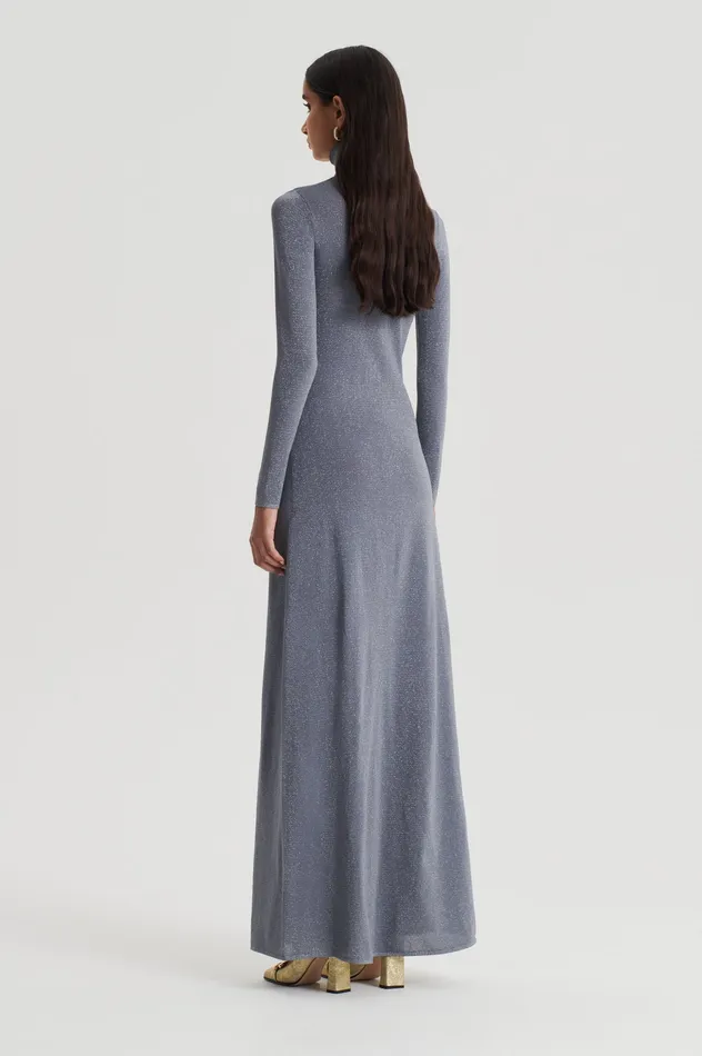 SPARKLE GATHER DRESS SILVER Dresses Scanlan Theodore Women SPARKLE GATHER DRESS SILVER Dresses Scanlan Theodore Women