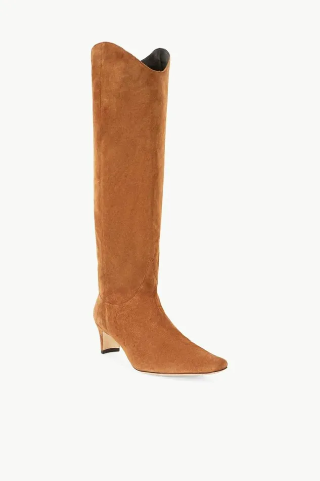 STAUD Boots WESTERN WALLY BOOT Tan Suede 8211 Women