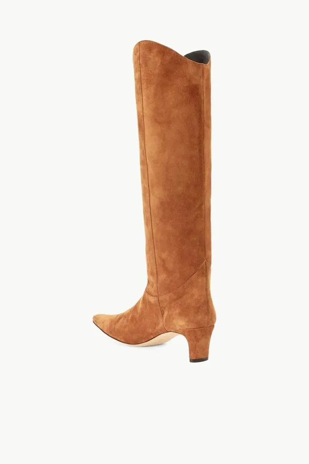 STAUD Boots WESTERN WALLY BOOT Tan Suede 8211 Women