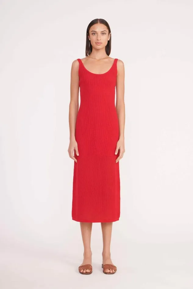 STAUD CoverUps JESSICA COVERUP DRESS Ruby 8211 Women