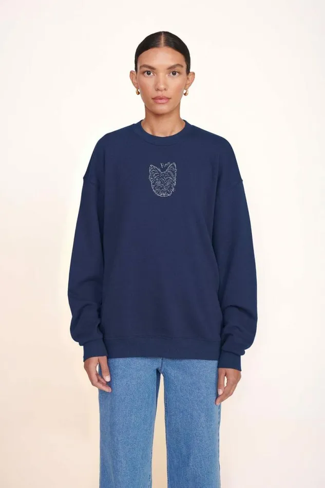 STAUD Custom Clothing CUSTOM X CBONZ OVERSIZED SWEATSHIRT Navy 8211 Pet