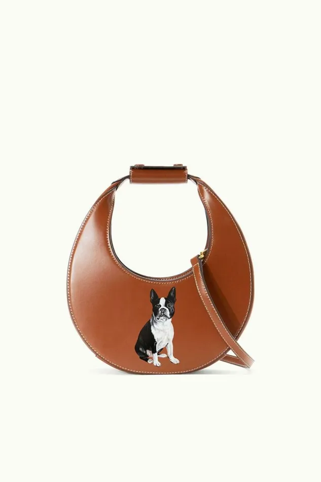 STAUD Custom Handbags CUSTOM MINI MOON BAG Tan 8211 Women