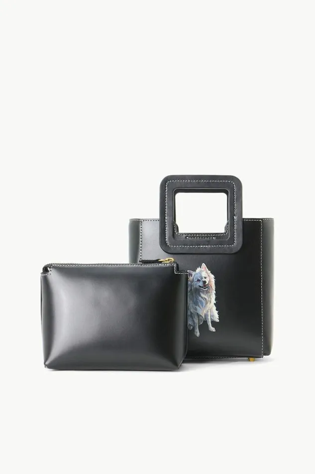 STAUD Custom Handbags CUSTOM MINI SHIRLEY LEATHER BAG Black 8211 Women