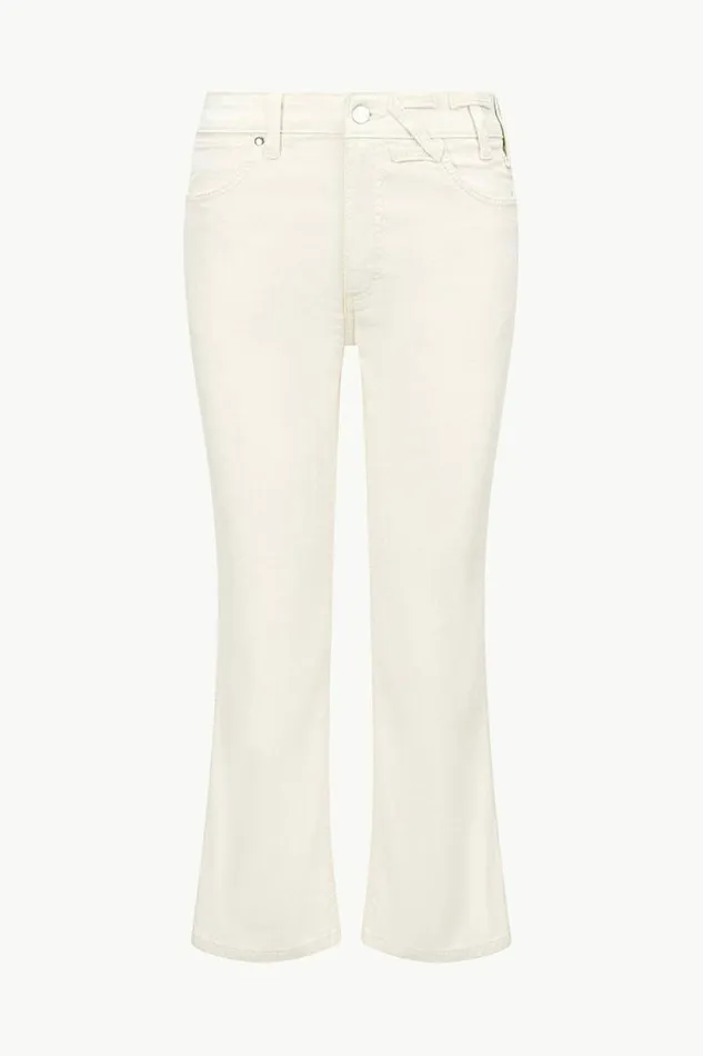 STAUD Denim WRANGLER THE CROPPED BOOT JEAN Cream 8211 Women