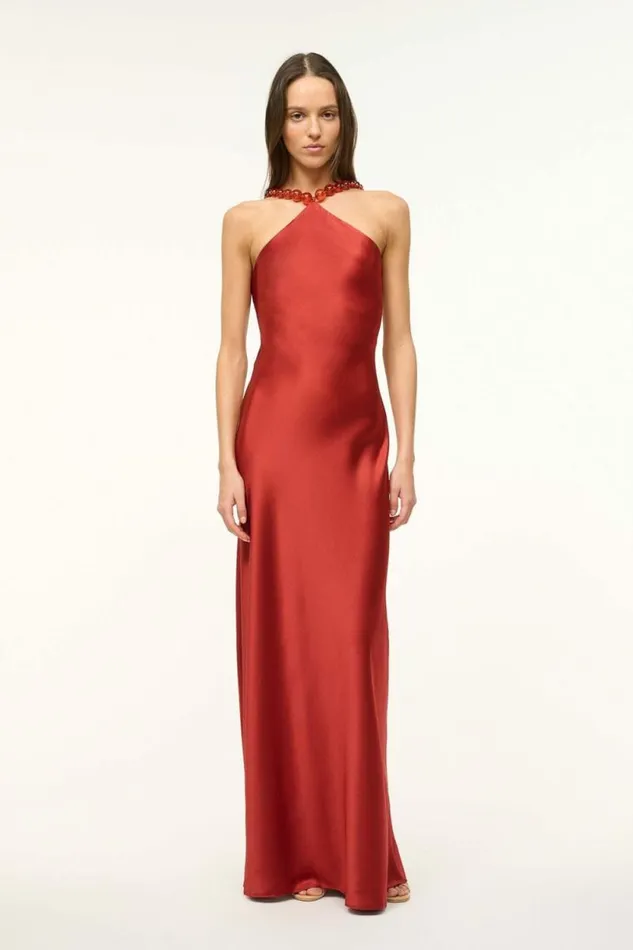 STAUD Dresses CADENCE DRESS Rust 8211 Women