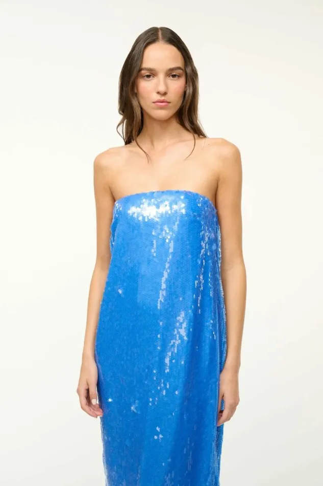STAUD Dresses CASEY DRESS Cornflower 8211 Women
