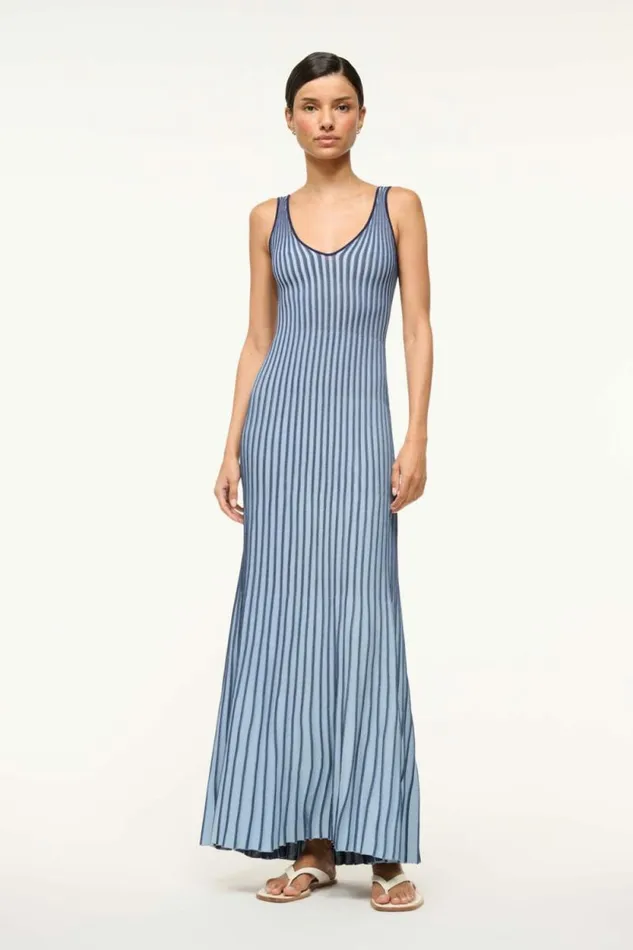 STAUD Dresses CLARETTA DRESS Navy Clear Blue 8211 Women