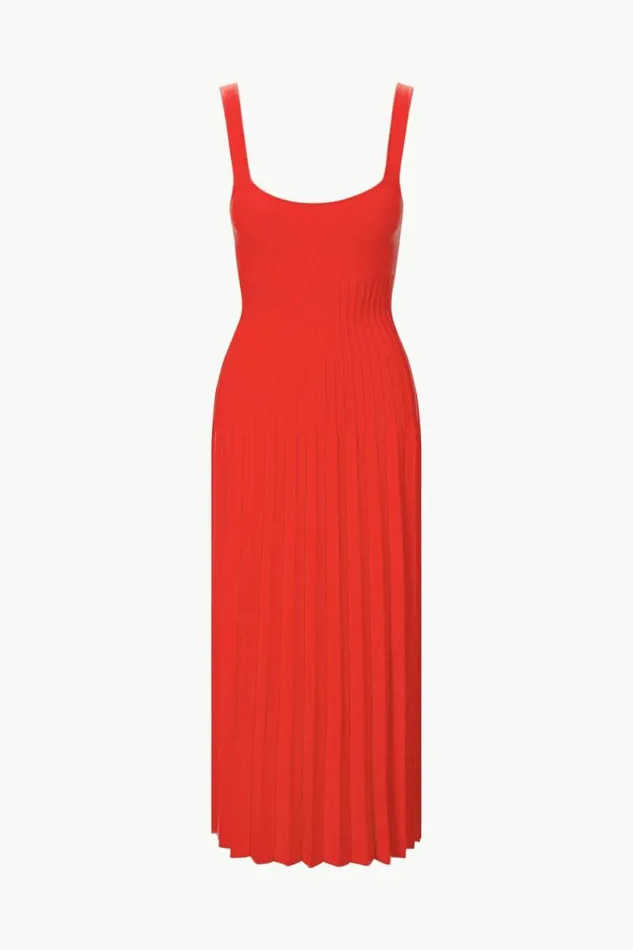 STAUD Dresses ELLISON DRESS Red Rose 8211 Women STAUD Dresses ELLISON DRESS Red Rose 8211 Women