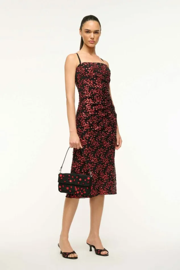 STAUD Dresses FLORENTINA DRESS Poppy 8211 Women