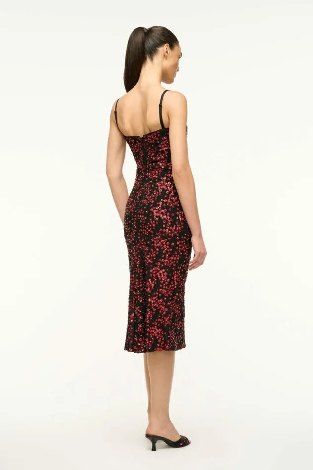 STAUD Dresses FLORENTINA DRESS Poppy 8211 Women