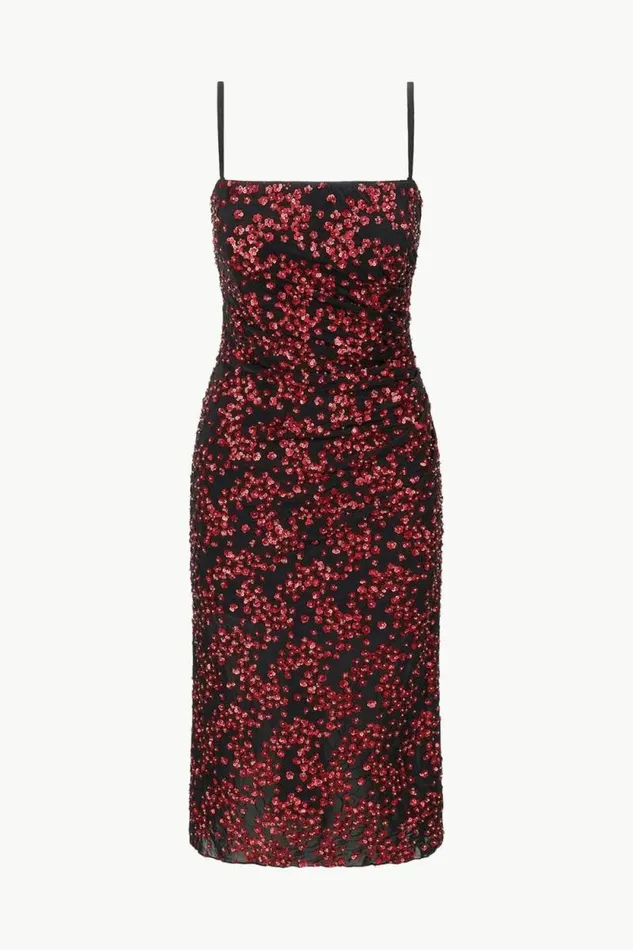 STAUD Dresses FLORENTINA DRESS Poppy 8211 Women