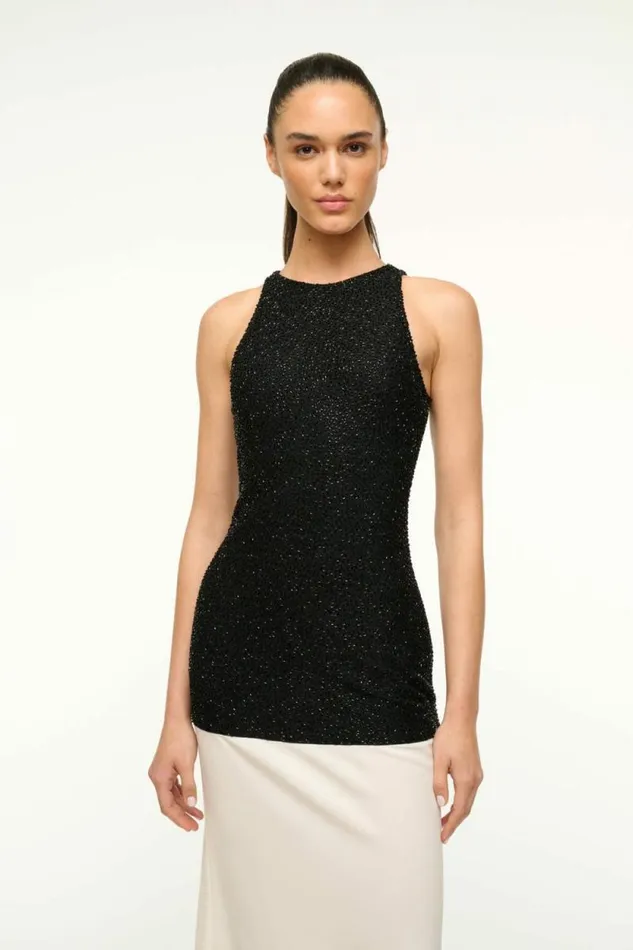 STAUD Dresses GABRIELLE DRESS Black Ivory 8211 Women