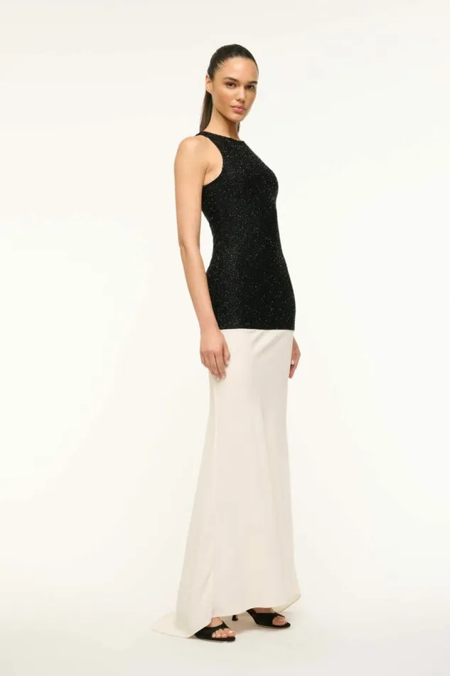 STAUD Dresses GABRIELLE DRESS Black Ivory 8211 Women
