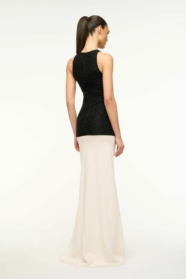 STAUD Dresses GABRIELLE DRESS Black Ivory 8211 Women