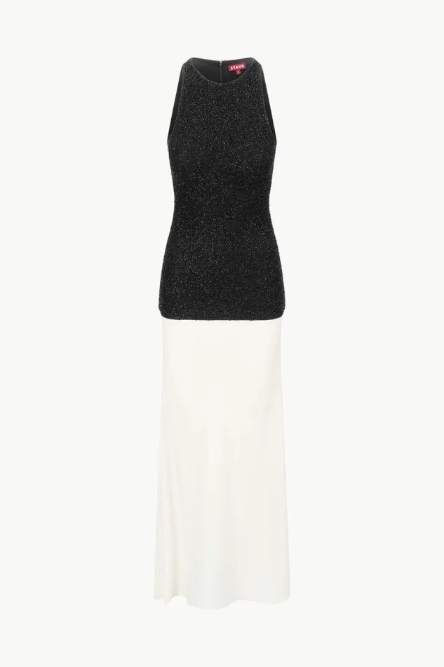 STAUD Dresses GABRIELLE DRESS Black Ivory 8211 Women