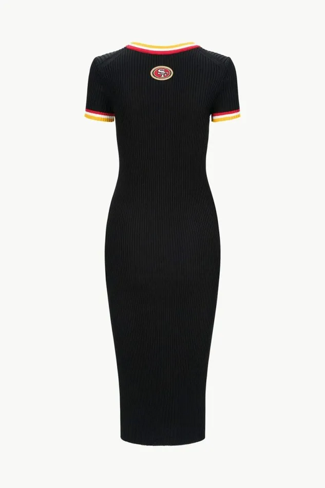 STAUD Dresses THE NFL COLLEEN DRESS 49ers Black 8211 Women STAUD Dresses THE NFL COLLEEN DRESS 49ers Black 8211 Women