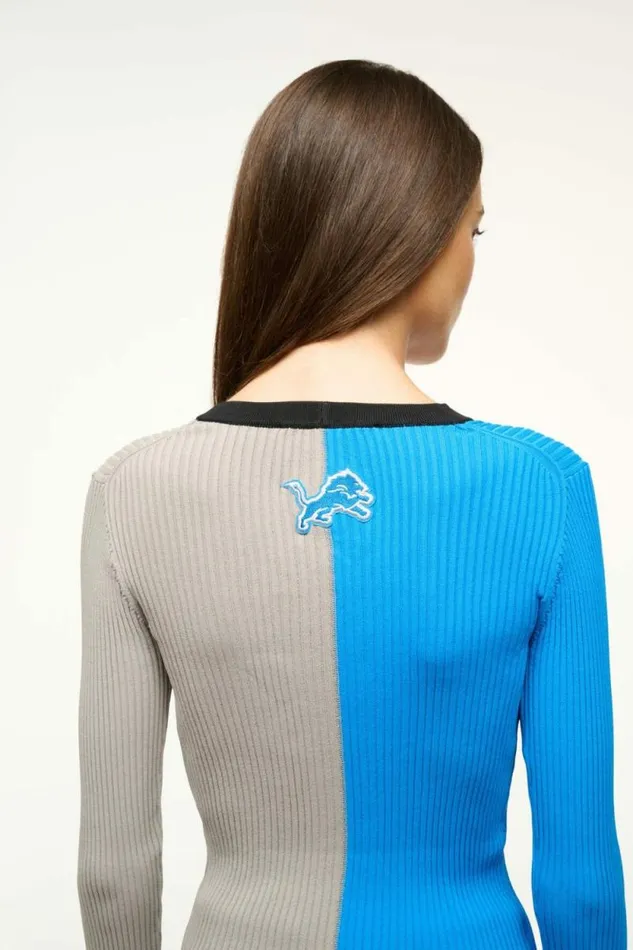 STAUD Dresses THE NFL SHOKO SWEATER Detroit Lions 8211 Women STAUD Dresses THE NFL SHOKO SWEATER Detroit Lions 8211 Women