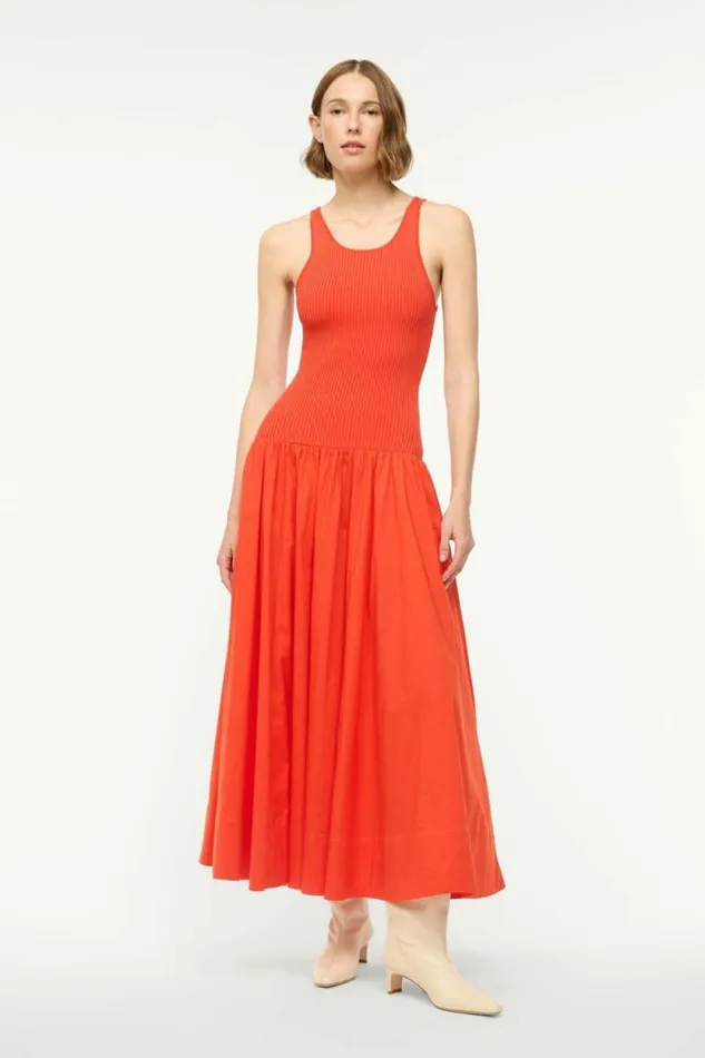 STAUD Dresses YAMILA DRESS Cayenne 8211 Women