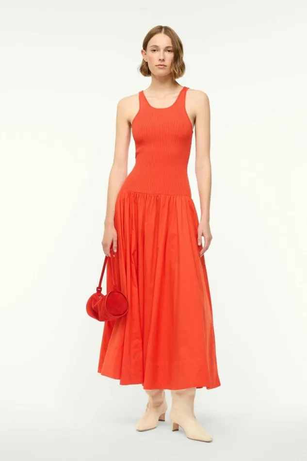 STAUD Dresses YAMILA DRESS Cayenne 8211 Women