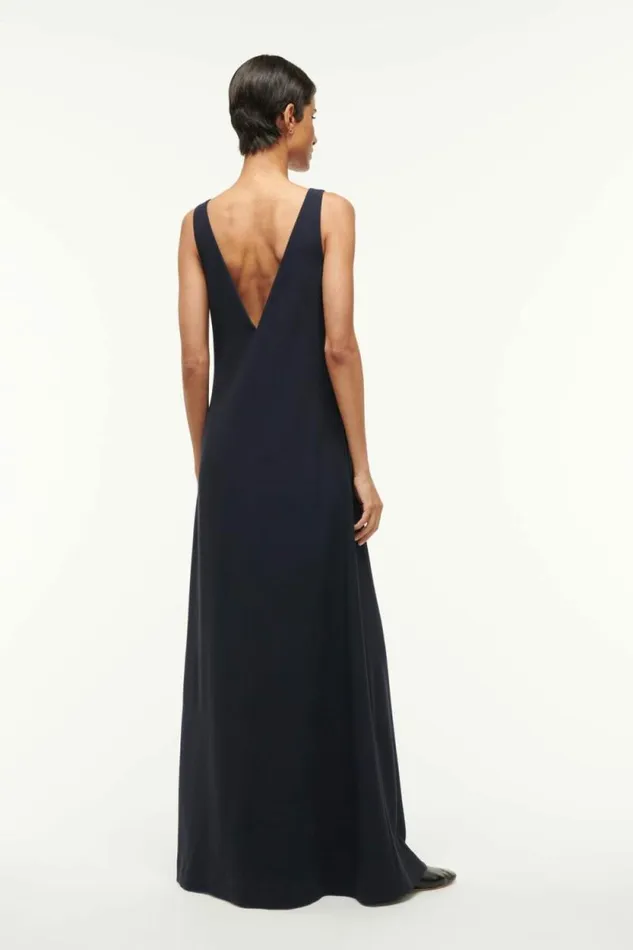 STAUD Dresses ZORA DRESS Navy 8211 Women STAUD Dresses ZORA DRESS Navy 8211 Women