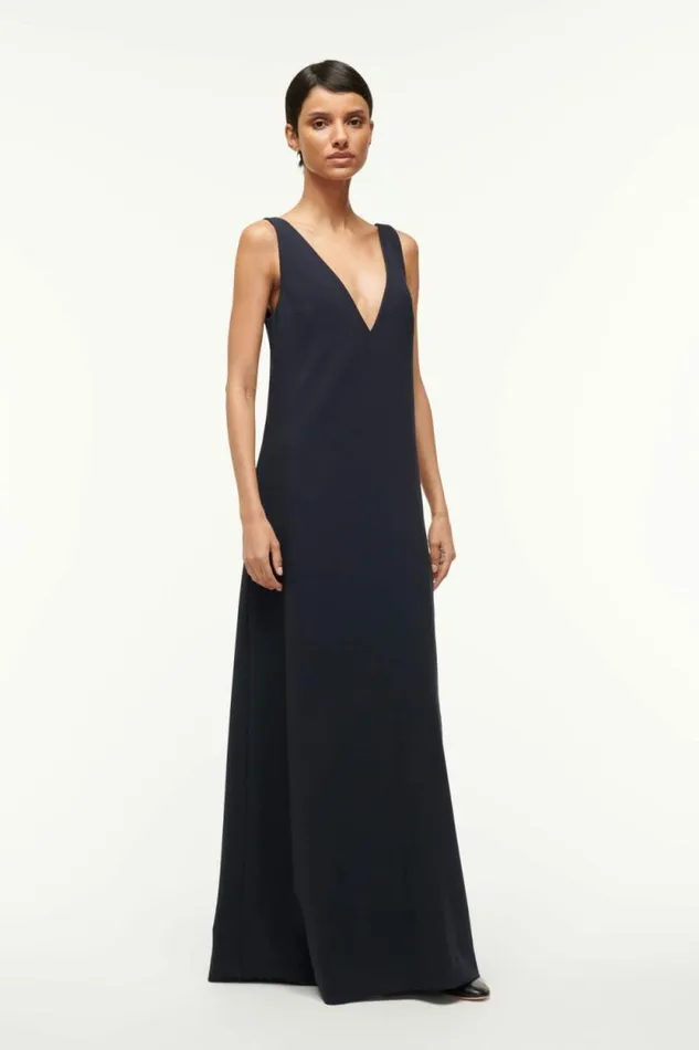 STAUD Dresses ZORA DRESS Navy 8211 Women STAUD Dresses ZORA DRESS Navy 8211 Women
