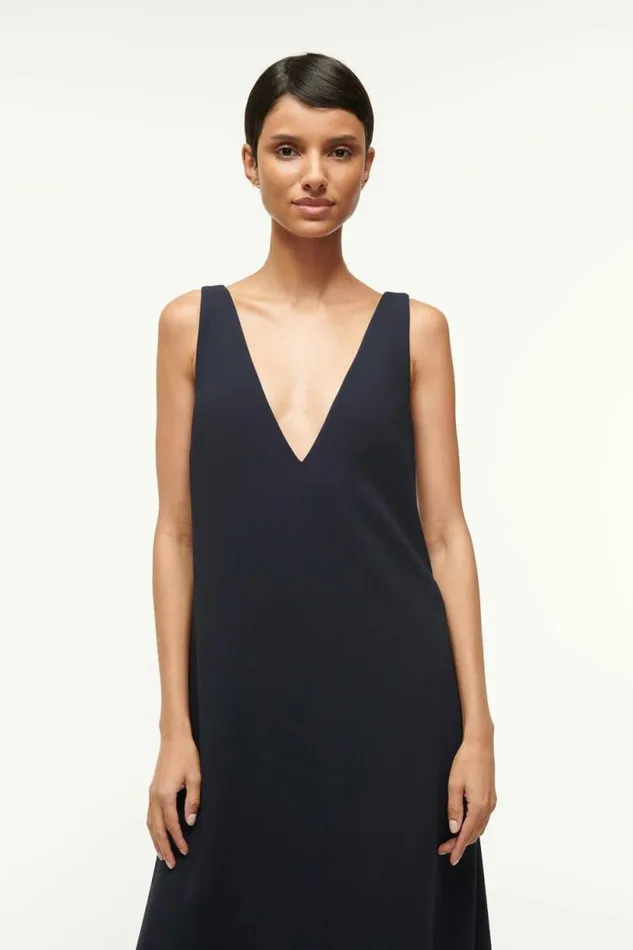 STAUD Dresses ZORA DRESS Navy 8211 Women STAUD Dresses ZORA DRESS Navy 8211 Women