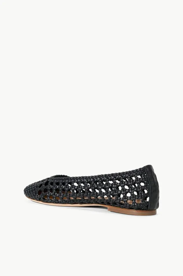 STAUD Mules and Flats NELL CROCHET BALLERINA Black 8211 Women