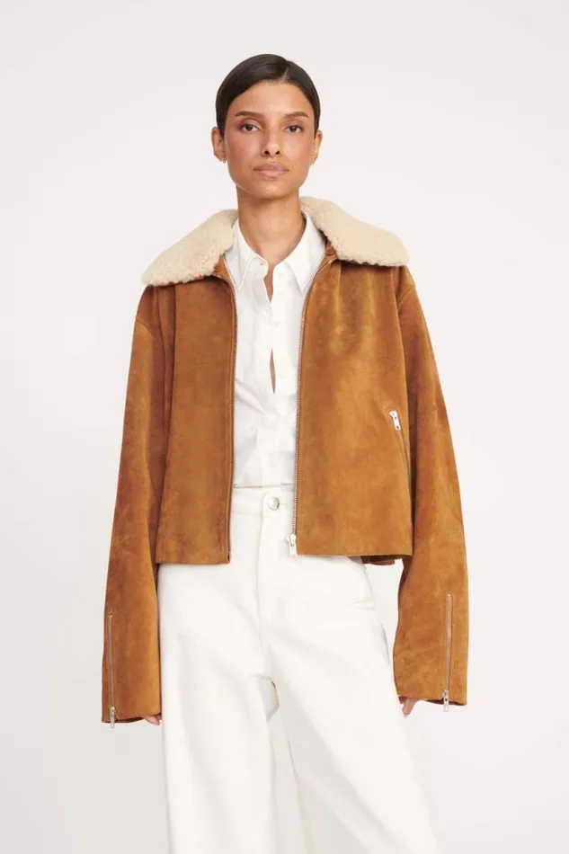 STAUD Outerwear and Jackets LENORA JACKET Tan 8211 Women