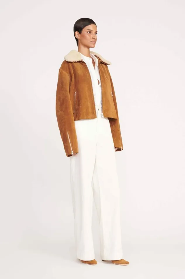 STAUD Outerwear and Jackets LENORA JACKET Tan 8211 Women STAUD Outerwear and Jackets LENORA JACKET Tan 8211 Women