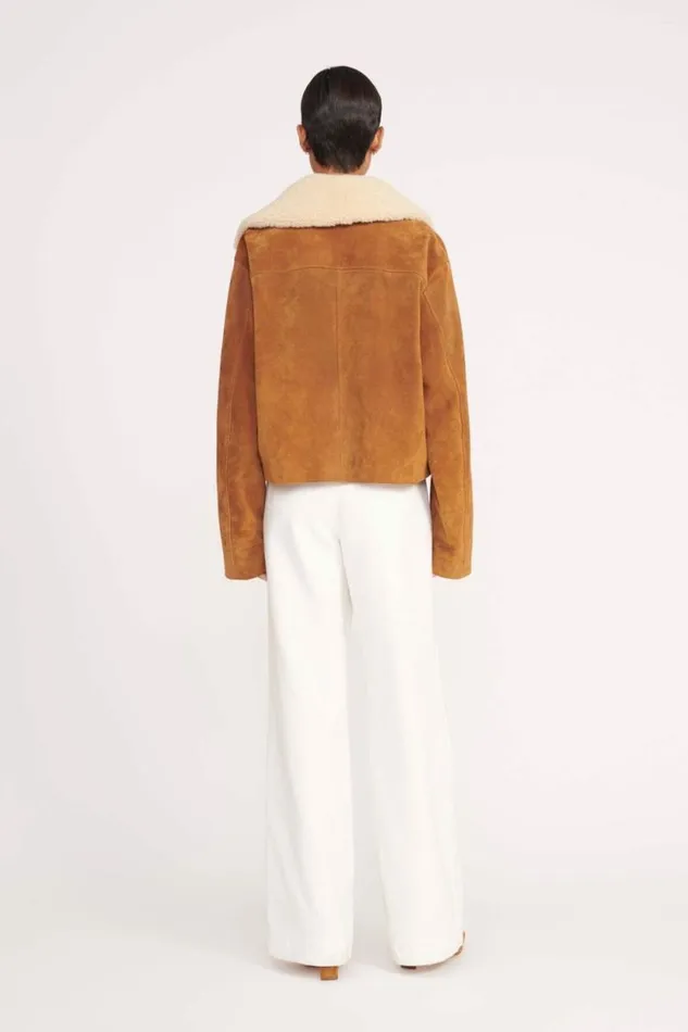 STAUD Outerwear and Jackets LENORA JACKET Tan 8211 Women STAUD Outerwear and Jackets LENORA JACKET Tan 8211 Women