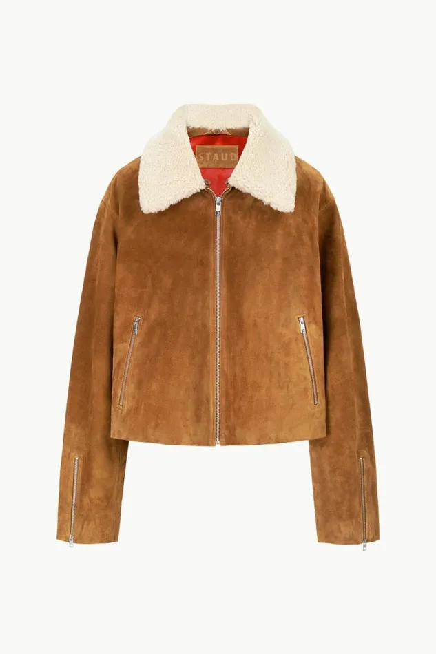 STAUD Outerwear and Jackets LENORA JACKET Tan 8211 Women STAUD Outerwear and Jackets LENORA JACKET Tan 8211 Women