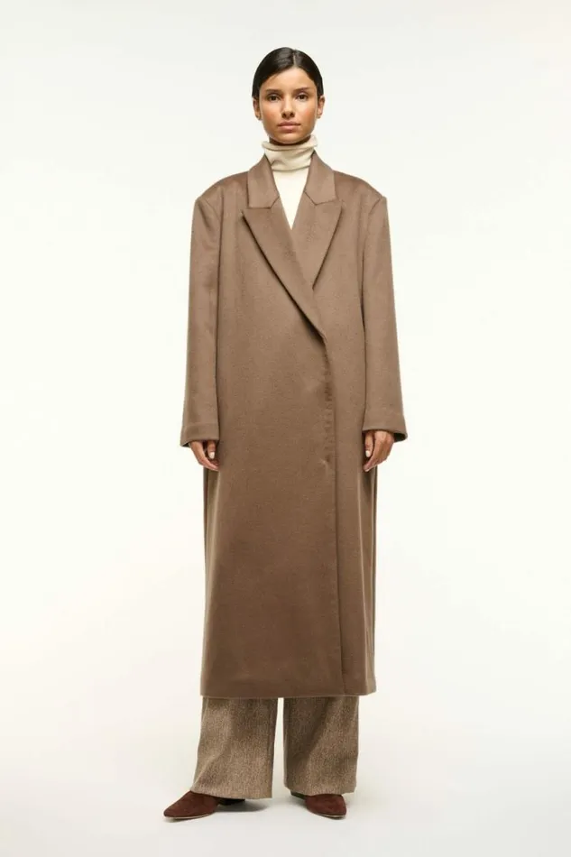 STAUD Outerwear and Jackets SERGE COAT Deep Taupe 8211 Women